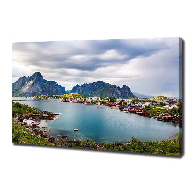 Fotocuadro en lienzo de alta calidad horizontal Lofoten en Noruega