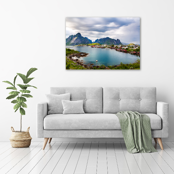 Fotocuadro en lienzo de alta calidad horizontal Lofoten en Noruega