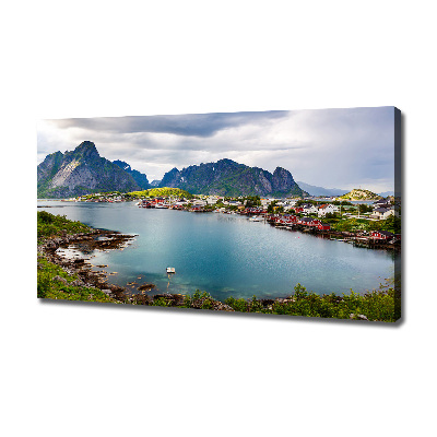 Fotocuadro en lienzo de alta calidad horizontal Lofoten en Noruega
