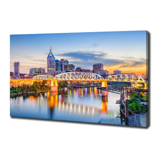Cuadro canvas con impresión uv duradera horizontal Puente de Tennessee, EE. UU.