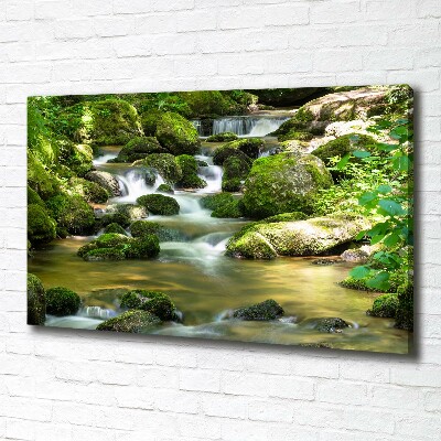 Cuadro canvas con impresión uv duradera horizontal Cascada