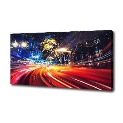 Cuadro canvas moderno de gran formato horizontal Velocidad en la ciudad