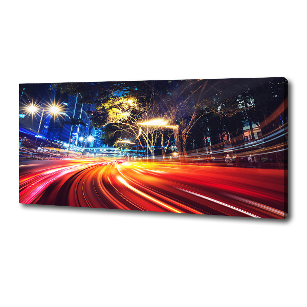 Cuadro canvas moderno de gran formato horizontal Velocidad en la ciudad