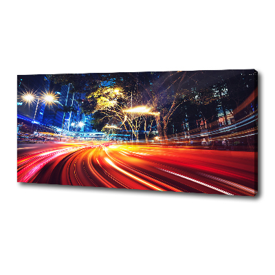 Cuadro canvas moderno de gran formato horizontal Velocidad en la ciudad