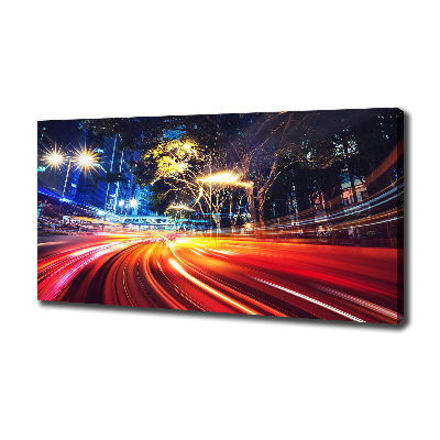 Cuadro canvas moderno de gran formato horizontal Velocidad en la ciudad