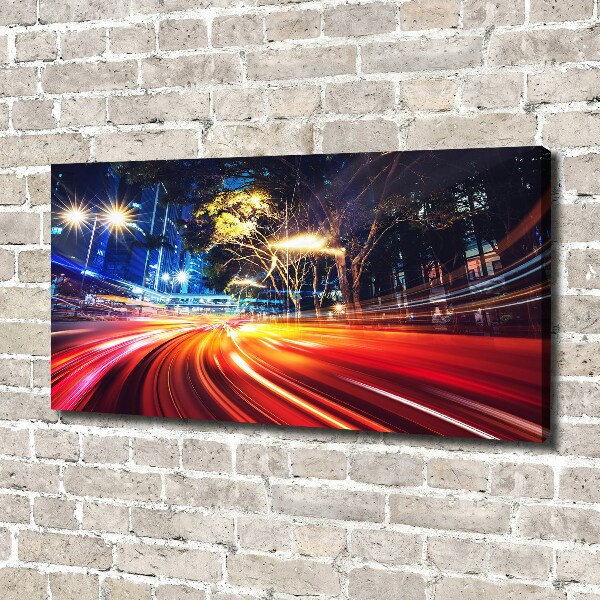 Cuadro canvas moderno de gran formato horizontal Velocidad en la ciudad