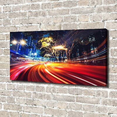 Cuadro canvas moderno de gran formato horizontal Velocidad en la ciudad