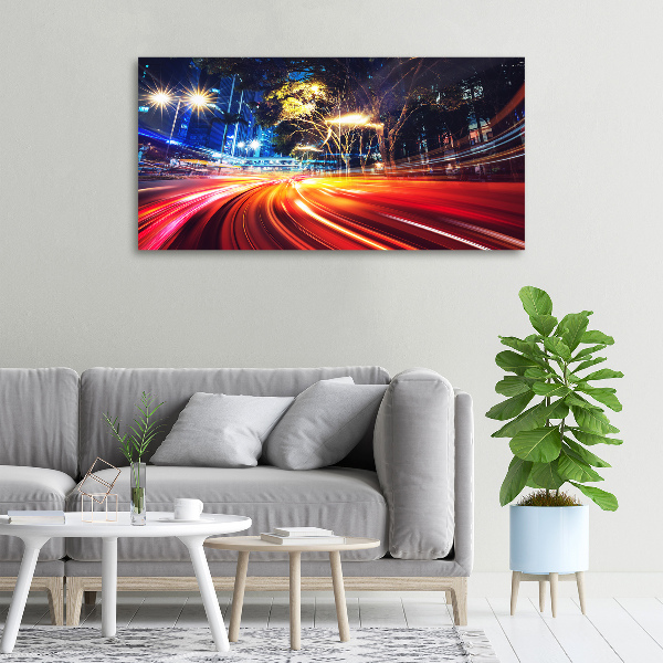 Cuadro canvas moderno de gran formato horizontal Velocidad en la ciudad