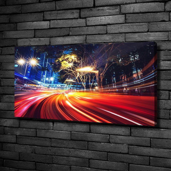 Cuadro canvas moderno de gran formato horizontal Velocidad en la ciudad
