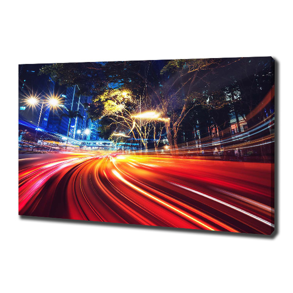 Cuadro canvas moderno de gran formato horizontal Velocidad en la ciudad