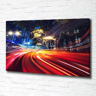 Cuadro canvas moderno de gran formato horizontal Velocidad en la ciudad
