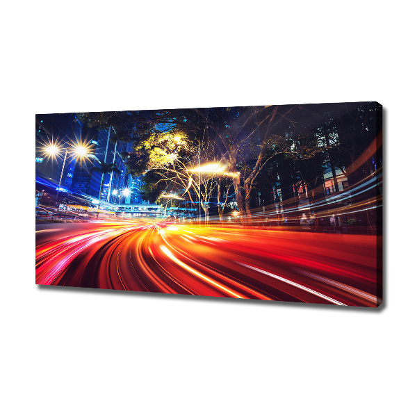 Cuadro canvas moderno de gran formato horizontal Velocidad en la ciudad