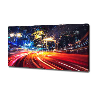 Cuadro canvas moderno de gran formato horizontal Velocidad en la ciudad