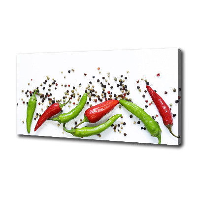 Cuadro canvas con impresión uv duradera horizontal chiles