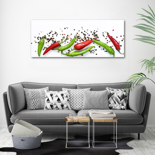 Cuadro canvas con impresión uv duradera horizontal chiles
