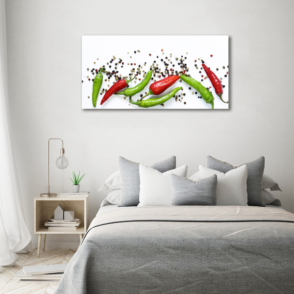 Cuadro canvas con impresión uv duradera horizontal chiles