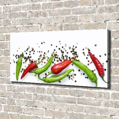 Cuadro canvas con impresión uv duradera horizontal chiles