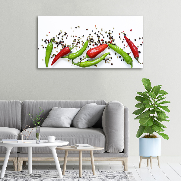 Cuadro canvas con impresión uv duradera horizontal chiles