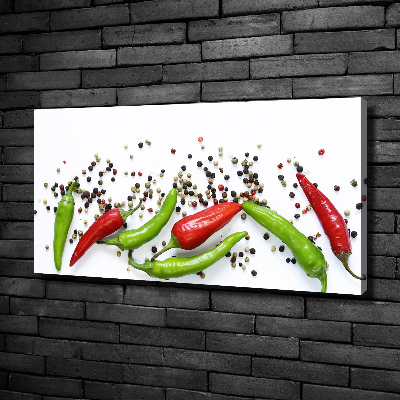 Cuadro canvas con impresión uv duradera horizontal chiles