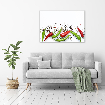 Cuadro canvas con impresión uv duradera horizontal chiles