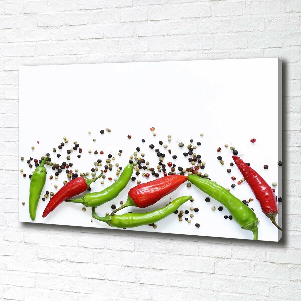 Cuadro canvas con impresión uv duradera horizontal chiles