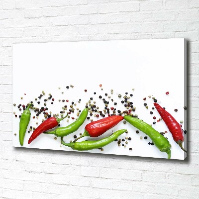 Cuadro canvas con impresión uv duradera horizontal chiles