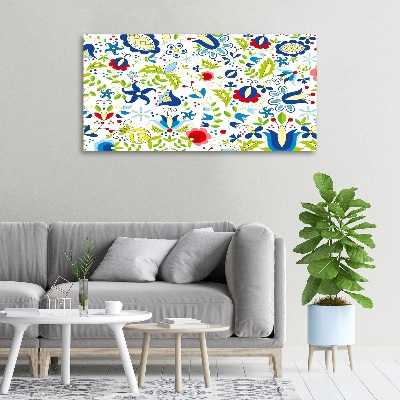 Cuadro canvas con impresión uv duradera horizontal Patrón étnico