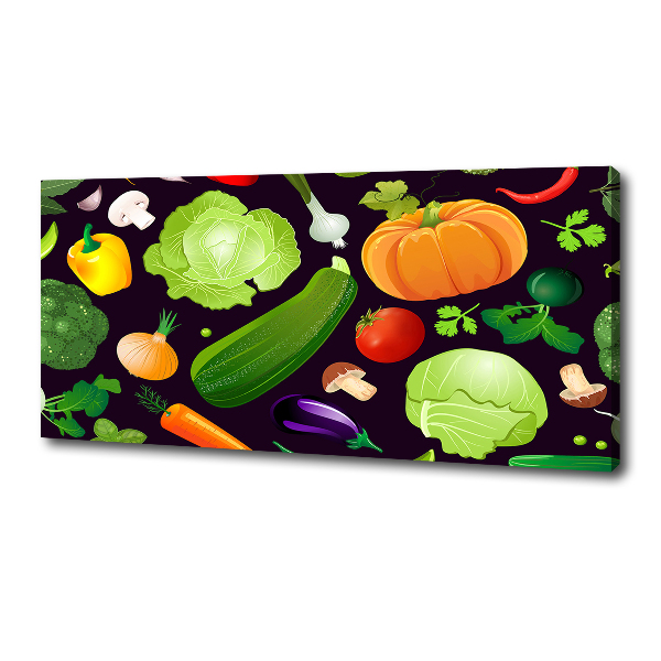 Fotocuadro en lienzo de alta calidad horizontal Verduras de colores