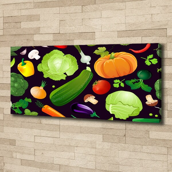 Fotocuadro en lienzo de alta calidad horizontal Verduras de colores