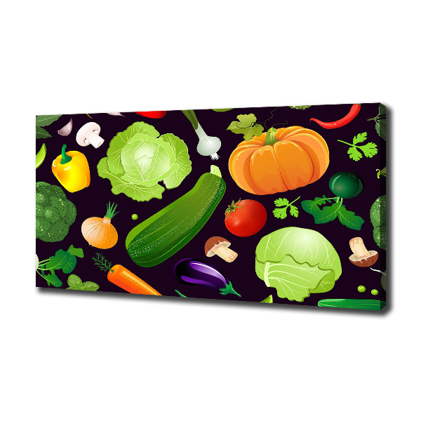 Fotocuadro en lienzo de alta calidad horizontal Verduras de colores