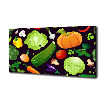 Fotocuadro en lienzo de alta calidad horizontal Verduras de colores