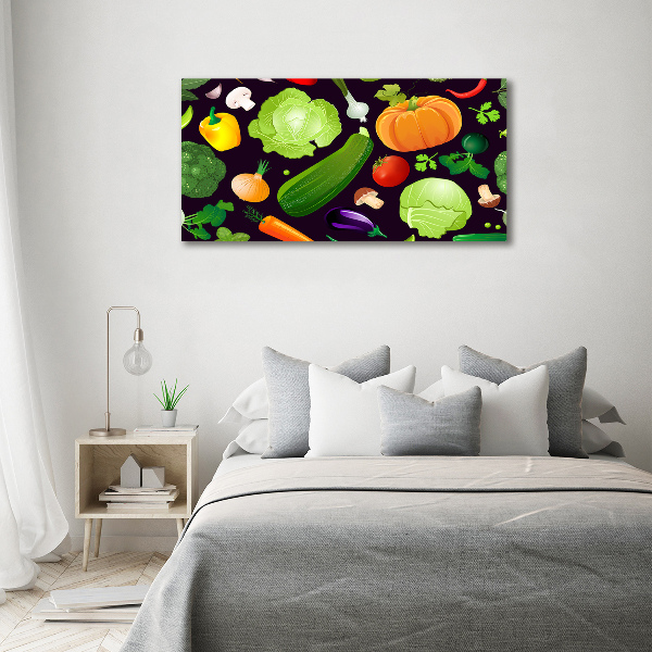 Fotocuadro en lienzo de alta calidad horizontal Verduras de colores