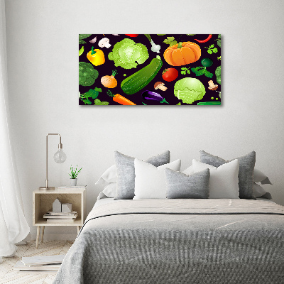 Fotocuadro en lienzo de alta calidad horizontal Verduras de colores