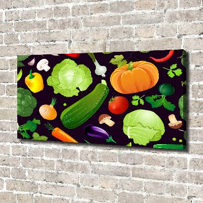 Fotocuadro en lienzo de alta calidad horizontal Verduras de colores