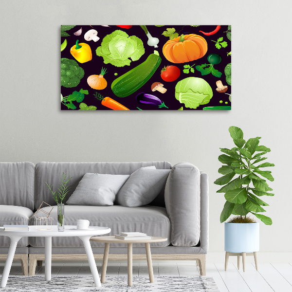 Fotocuadro en lienzo de alta calidad horizontal Verduras de colores