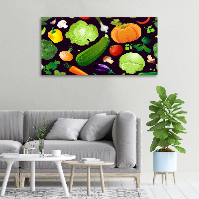 Fotocuadro en lienzo de alta calidad horizontal Verduras de colores