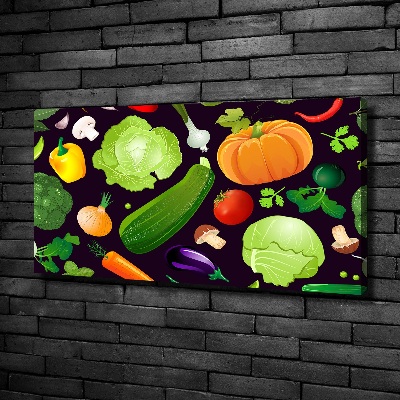 Fotocuadro en lienzo de alta calidad horizontal Verduras de colores