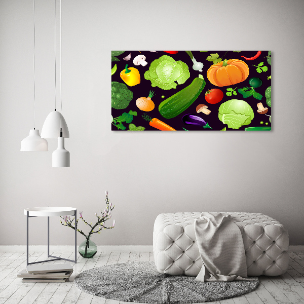 Fotocuadro en lienzo de alta calidad horizontal Verduras de colores