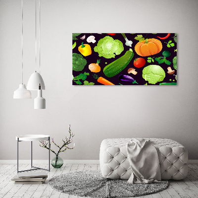 Fotocuadro en lienzo de alta calidad horizontal Verduras de colores
