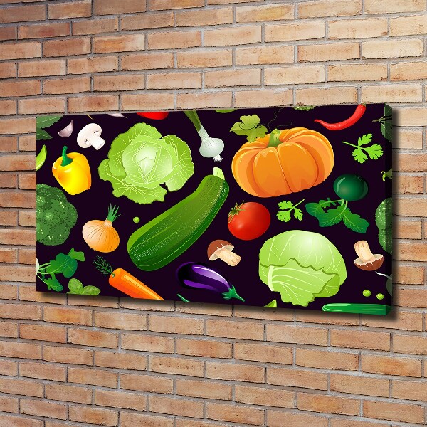 Fotocuadro en lienzo de alta calidad horizontal Verduras de colores