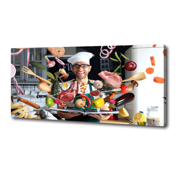 Fotocuadro en lienzo de alta calidad horizontal Recetas de chef