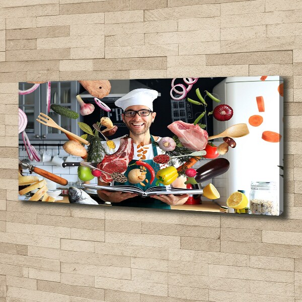Fotocuadro en lienzo de alta calidad horizontal Recetas de chef