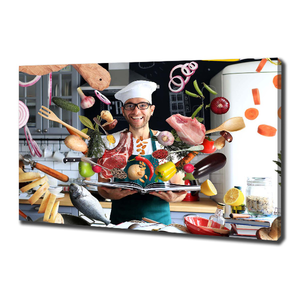 Fotocuadro en lienzo de alta calidad horizontal Recetas de chef
