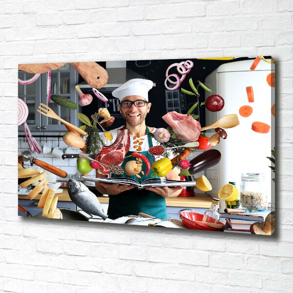 Fotocuadro en lienzo de alta calidad horizontal Recetas de chef