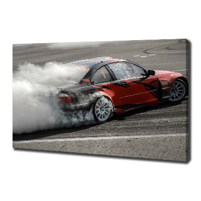 Cuadro canvas moderno de gran formato horizontal Pista de derrape