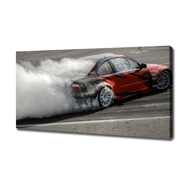 Cuadro canvas moderno de gran formato horizontal Pista de derrape