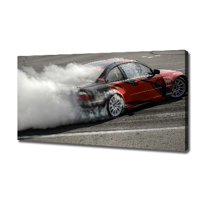 Cuadro canvas moderno de gran formato horizontal Pista de derrape
