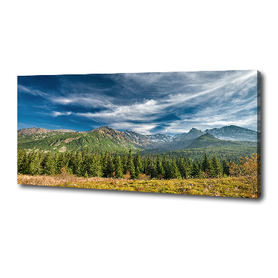 Cuadro canvas moderno de gran formato horizontal Otoño en los montes Tatra