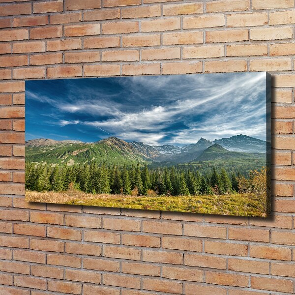 Cuadro canvas moderno de gran formato horizontal Otoño en los montes Tatra