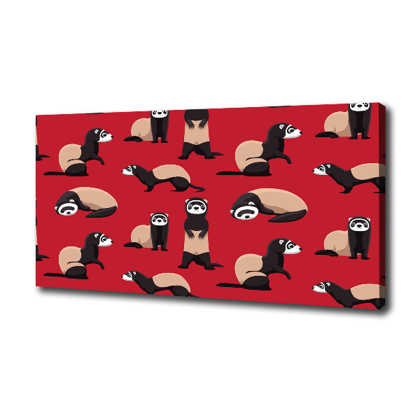 Cuadro canvas con impresión uv duradera horizontal Turón